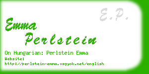 emma perlstein business card